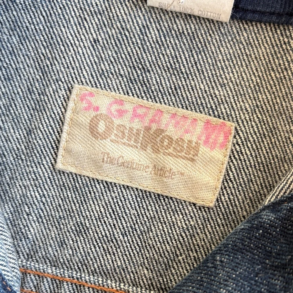 Vintage OshKosh Kids Oversized Denim Jacket size 7